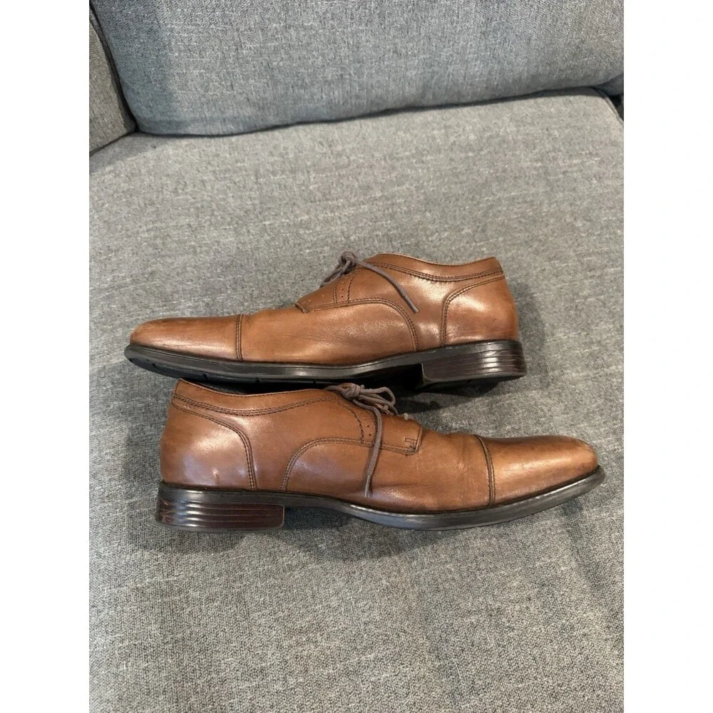 Johnston & Murphy Men's XC4 Branning Waterproof Cap Toe Dress Shoes Brown 12M